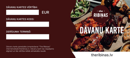 The Ribiņas fiziskā dāvanu karte